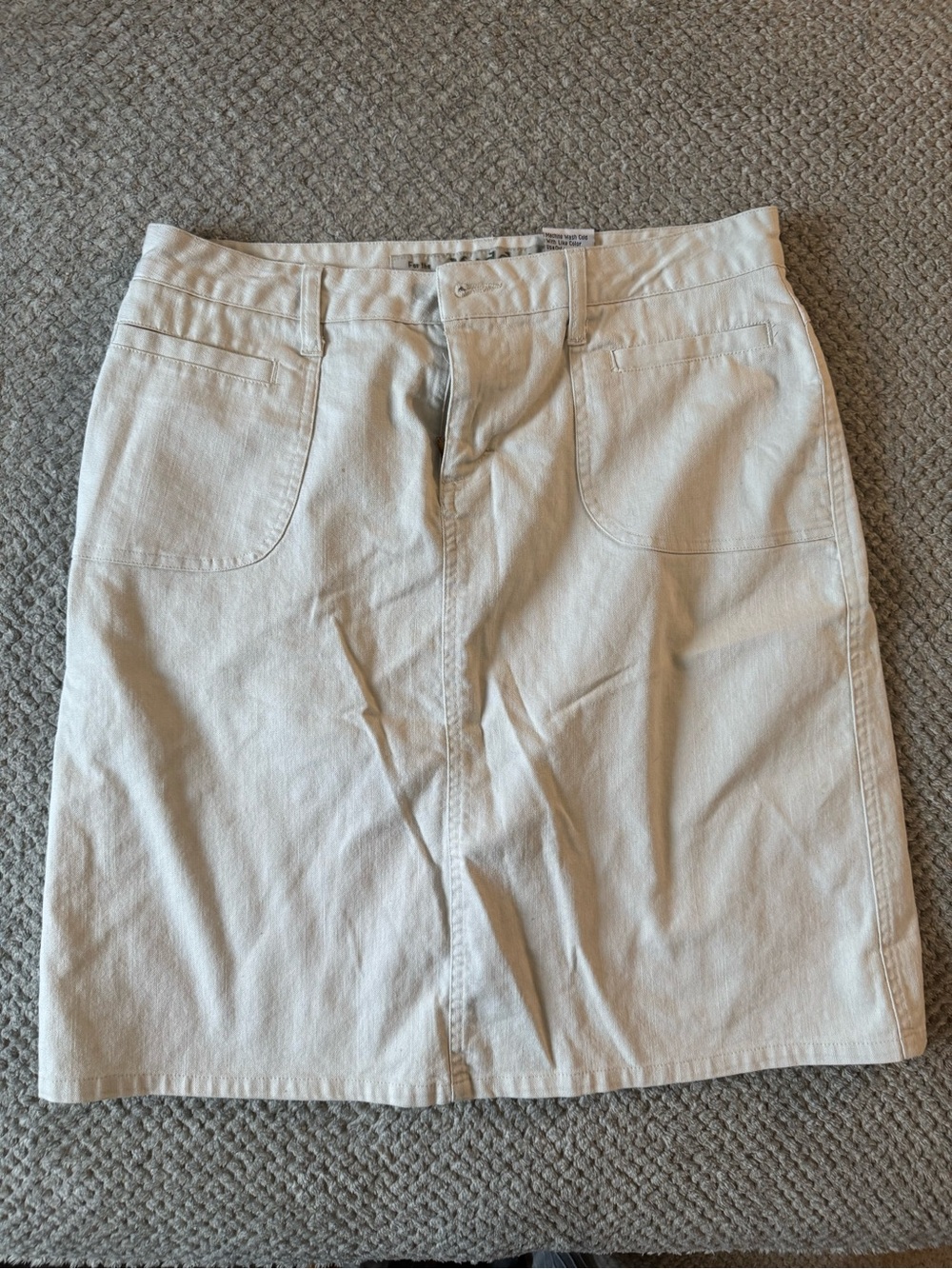 Y2K Vintage Mudd Cream Midi A-Line Skirt